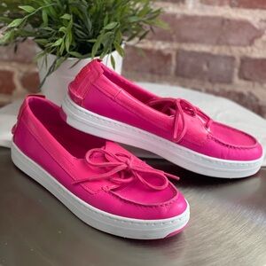 LOAFERS: Bright pink Cole Hann. Gently used. Size 9.